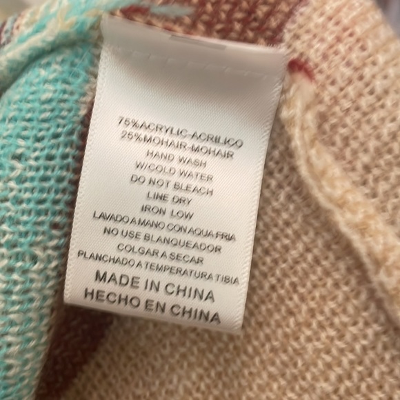 B Sharp Aztec Draped Cardigan Size Large - Picture 14 of 15